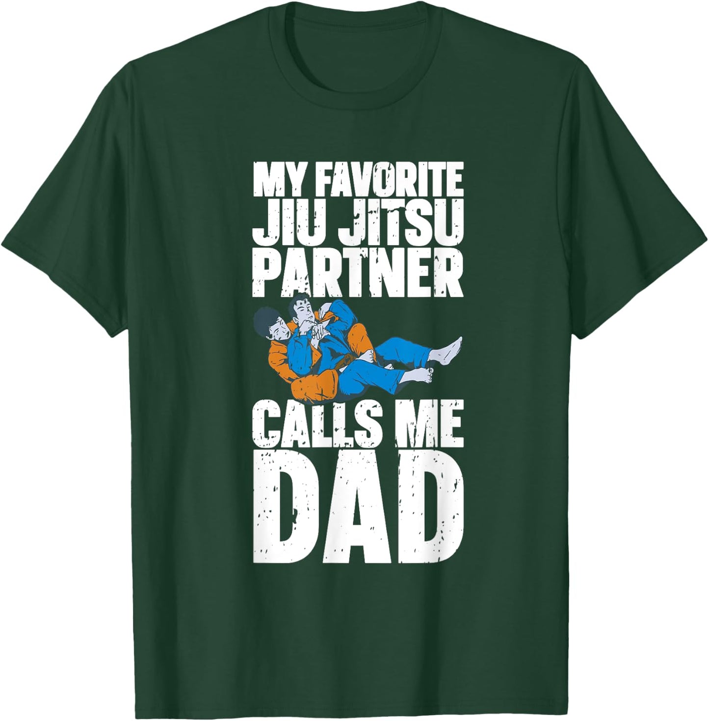Brazilian Jiu Jitsu Dad BJJ Mixed Martial Jiu Jitsu Gi Jiu T-Shirt - T-Shirt | Forest