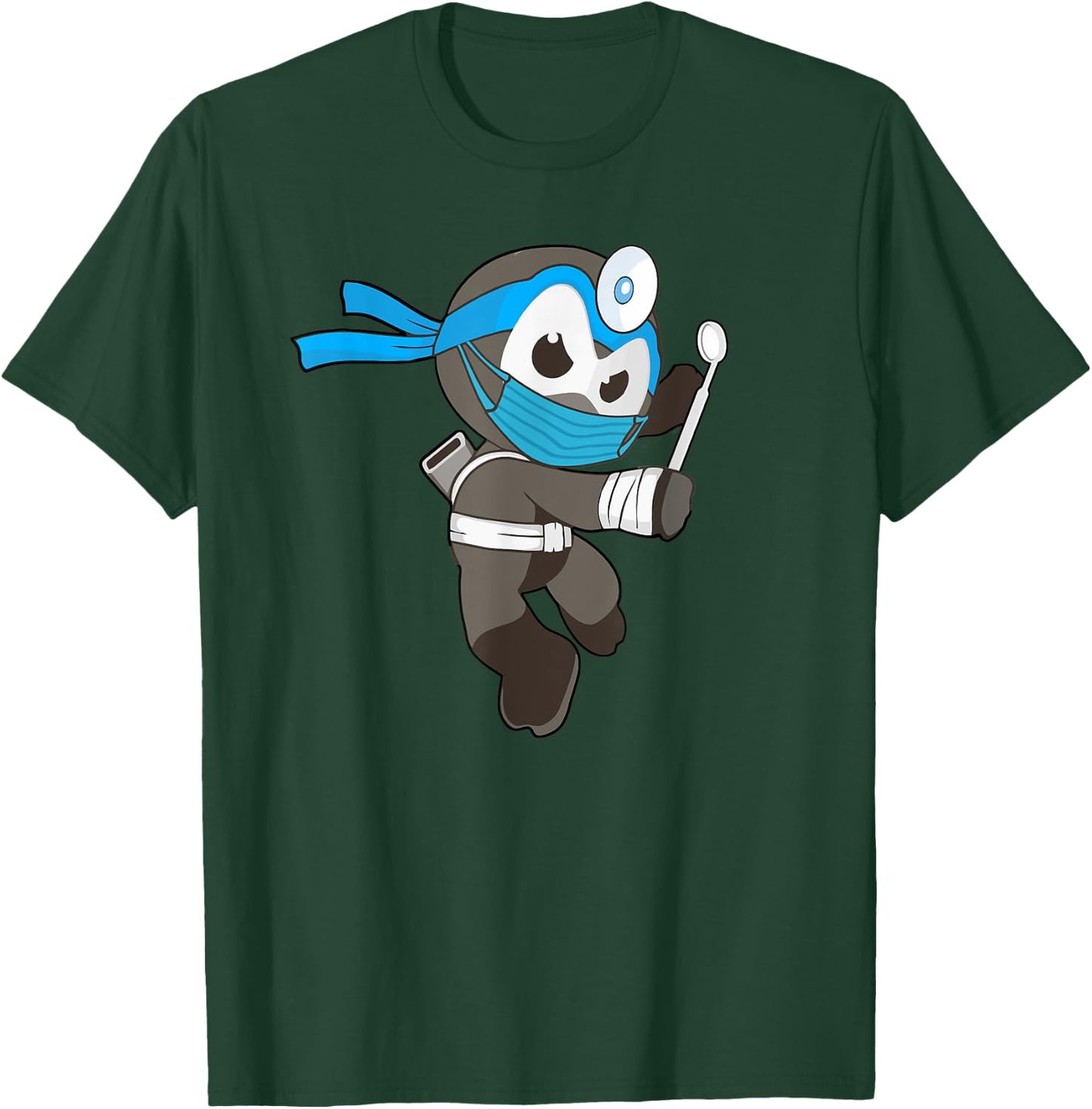 Ninja Dentist Martial Arts Orthodontist T-Shirt - T-Shirt | Forest