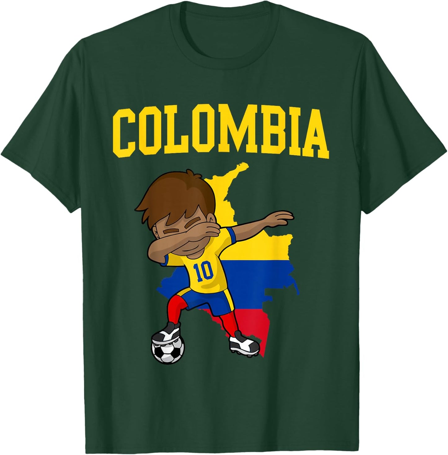 Colombia Soccer Colombian Football Dabbing T-Shirt - T-Shirt | Forest