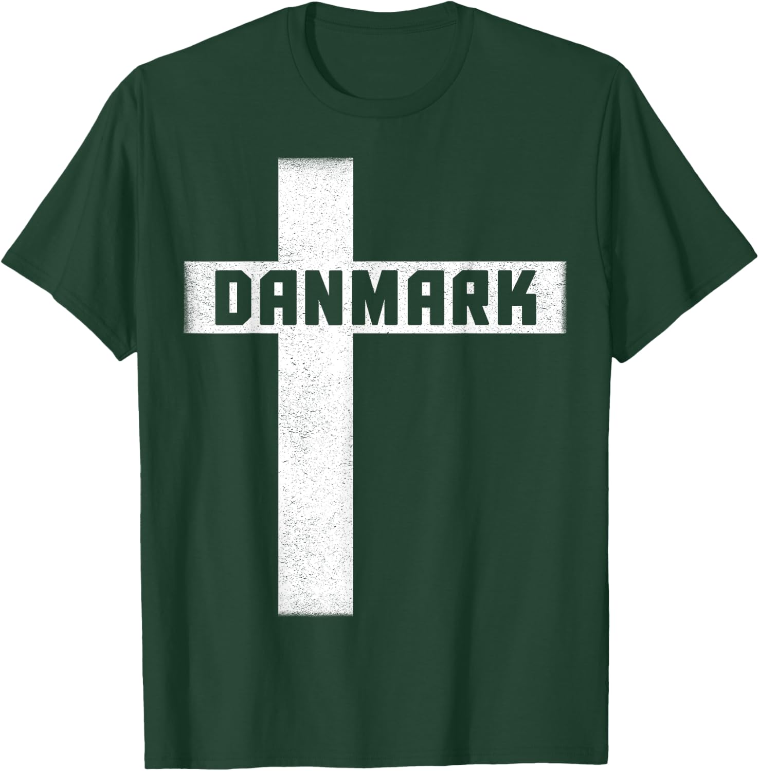 Danmark Flag Cross Design for Danish Pride Denmark Heritage T-Shirt - T-Shirt | Forest