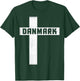 Danmark Flag Cross Design for Danish Pride Denmark Heritage T-Shirt - T-Shirt | Forest