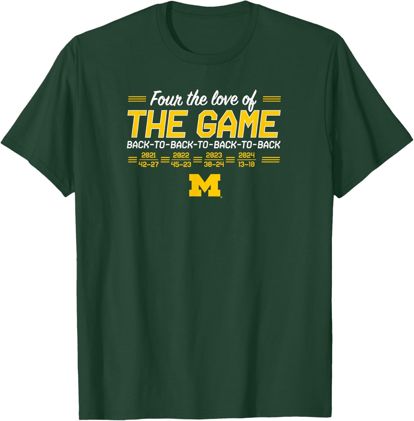 BreakingT Michigan Wolverines Football - Blue, -Adults & Kids, Short Sleeve, Regular Fit, Small T-Shirt - T-Shirt | Forest