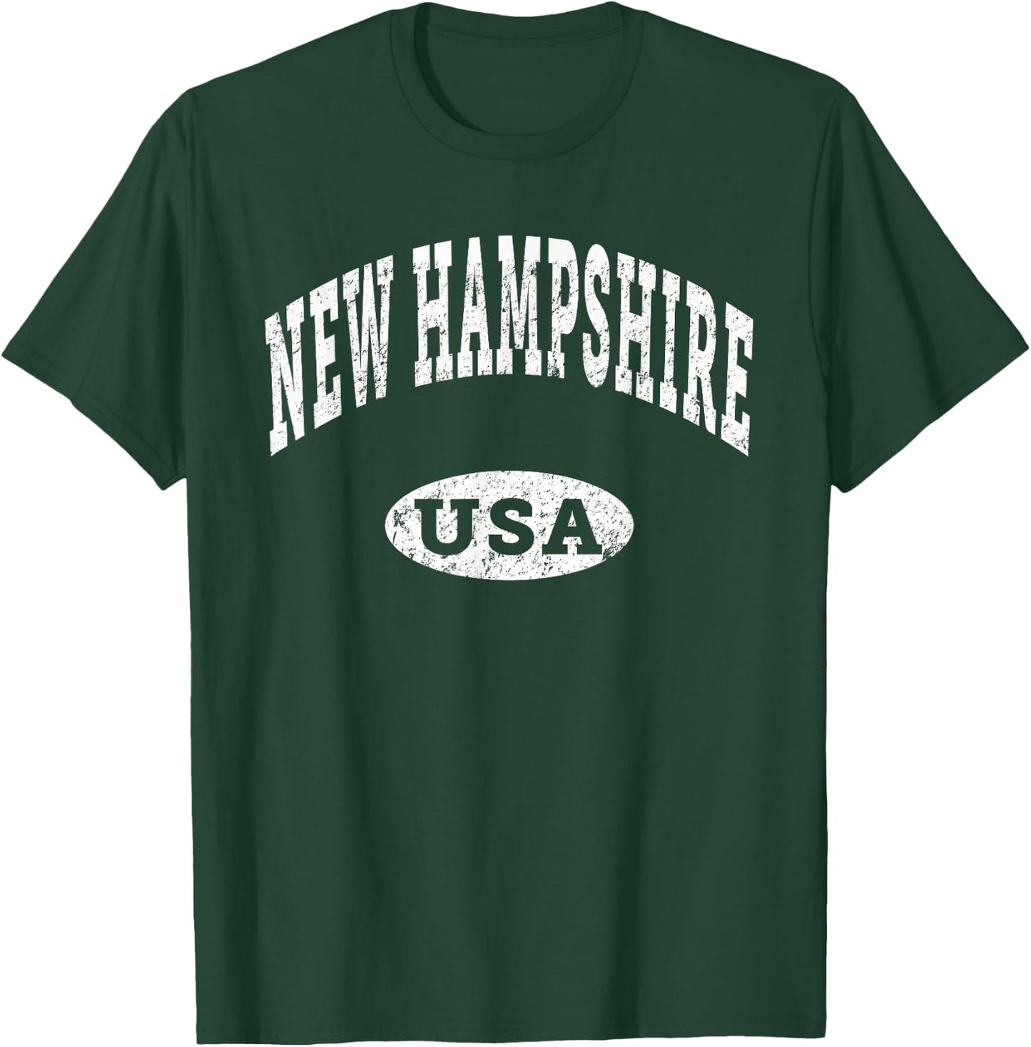 New Hampshire NH Vintage Distressed USA T-Shirt - T-Shirt | Forest