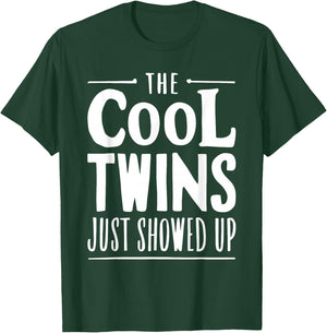 The Cool Twins Just Showed Up Shirt Adults Kids Siblings T-Shirt - T-Shirt | Forest