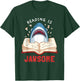 Reading Is Jawsome Bookworm Shark Book Lover Gift Kids T-Shirt - T-Shirt | Forest