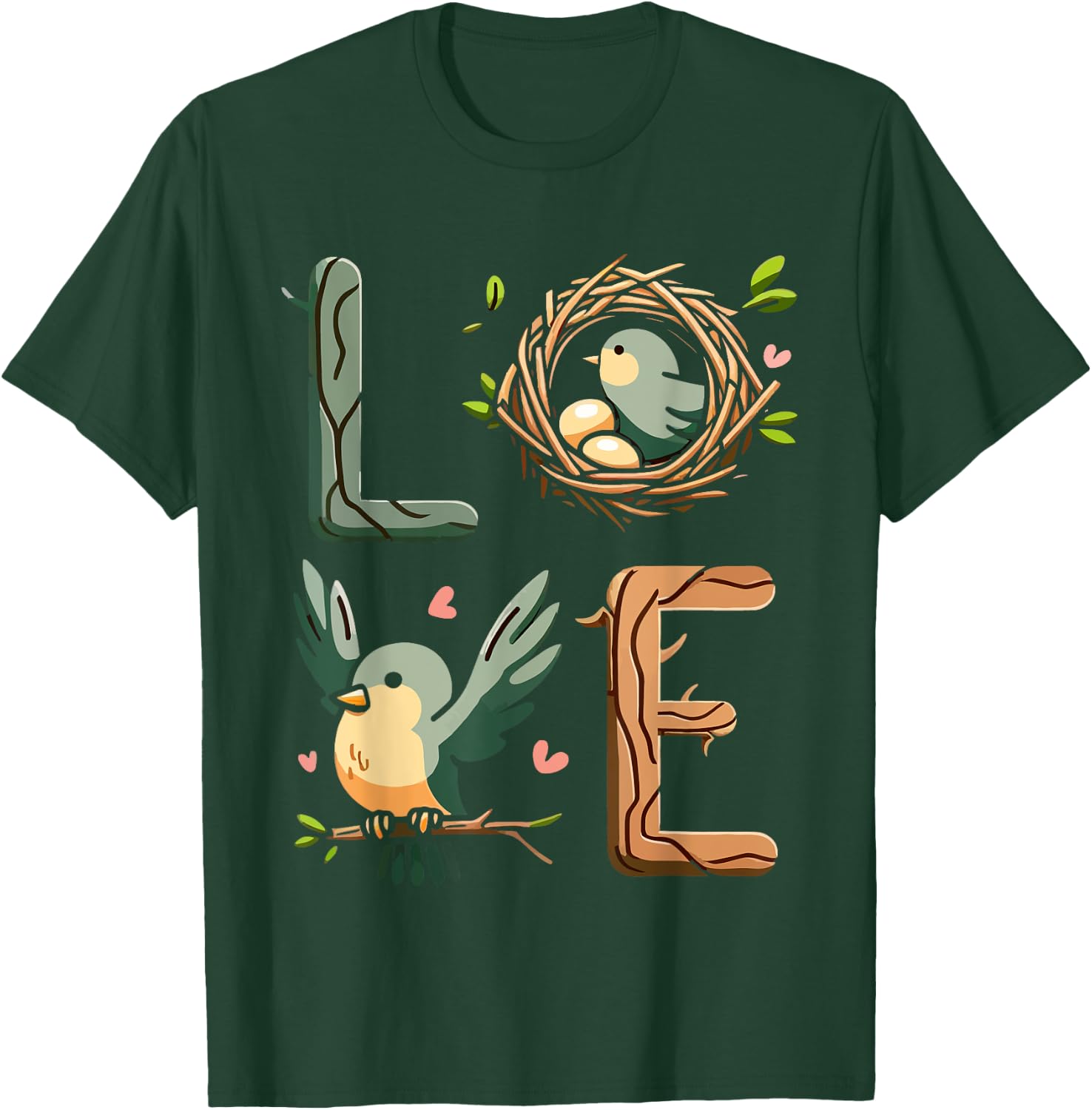 Funny Bird Watching Apparel Cool Bird Lover Present Designs T-Shirt - T-Shirt | Forest
