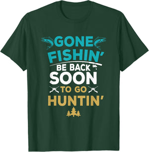 Funny Fishing Hunter Hunting Fisherman Gift T-Shirt - T-Shirt | Forest