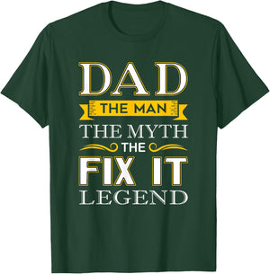 Mr Fix It Dad Fathers Day Handy Man T-Shirt - T-Shirt | Forest