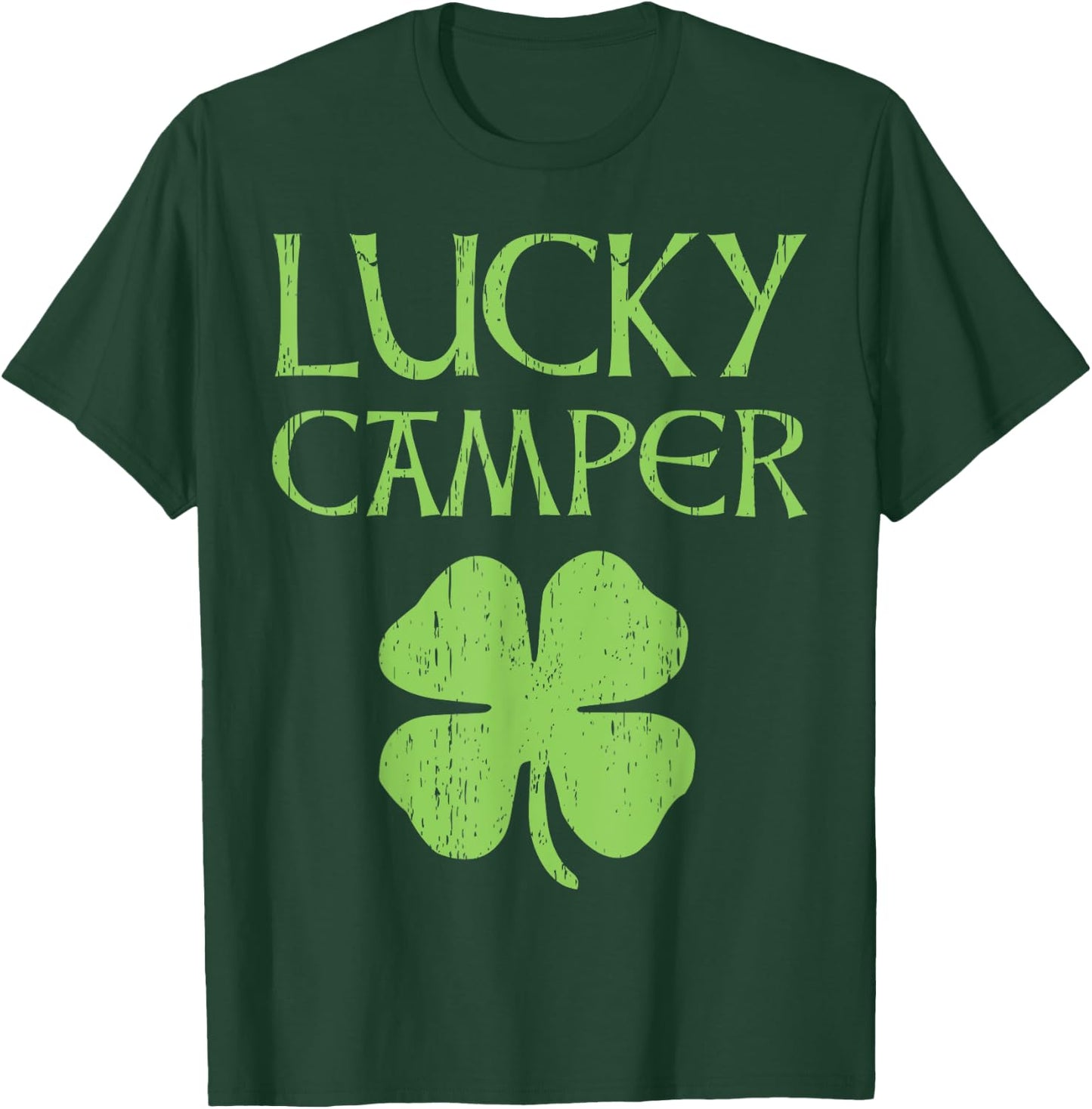 Camping St. Patrick's Day Irish For Lucky Campers T-Shirt - T-Shirt | Forest