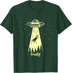 Alien Abduction Finally Aliens T-Shirt - T-Shirt | Forest