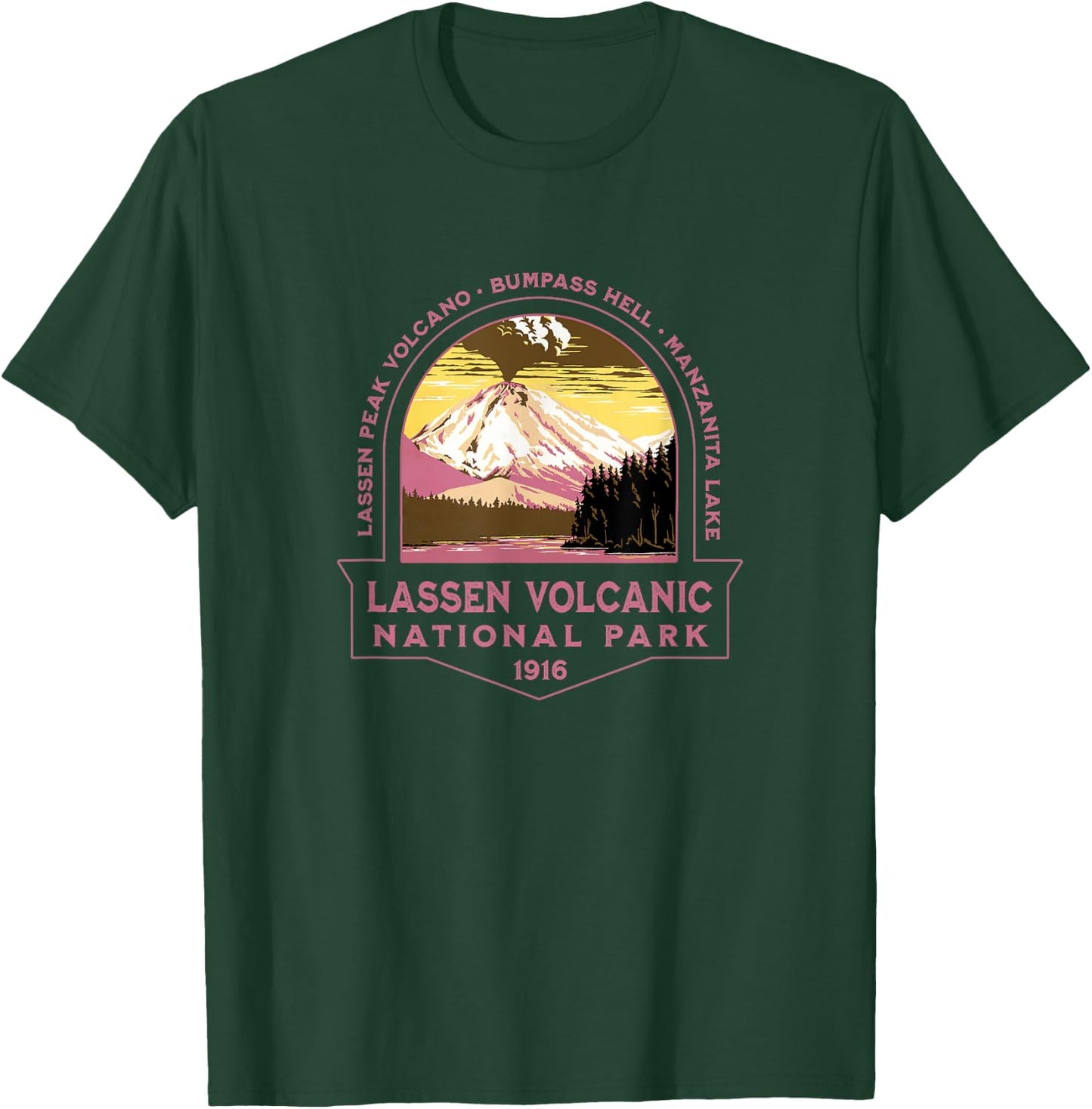 Lassen Volcanic National Park California Vacation Souvenir T-Shirt - T-Shirt | Forest