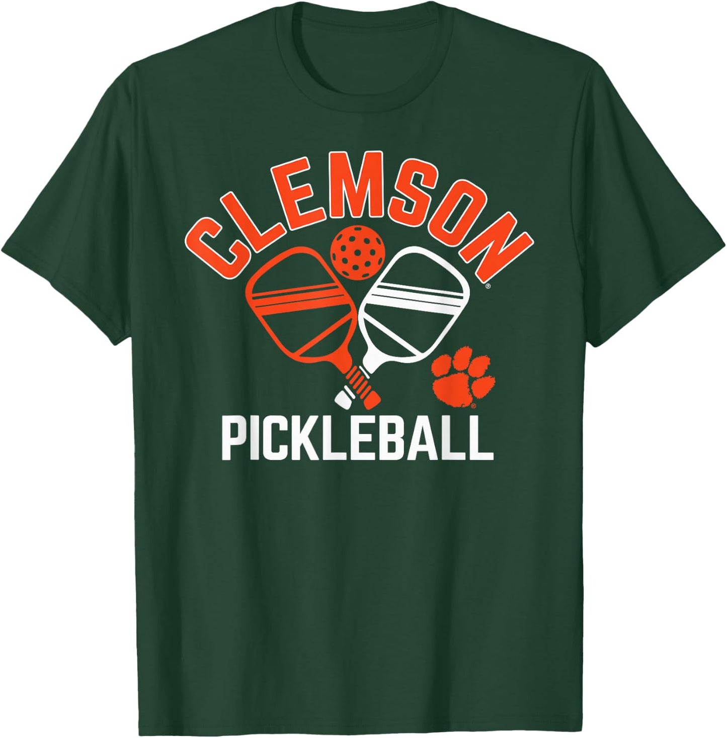 Clemson Tigers Pickleball Purple Officially Licensed T-Shirt - T-Shirt | Forest