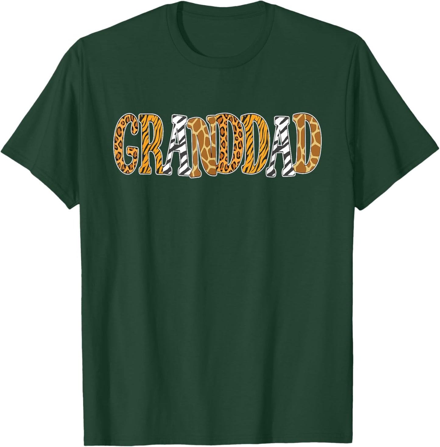 Safari Animal Grandpa Granddad Birthday Party T-Shirt - T-Shirt | Forest