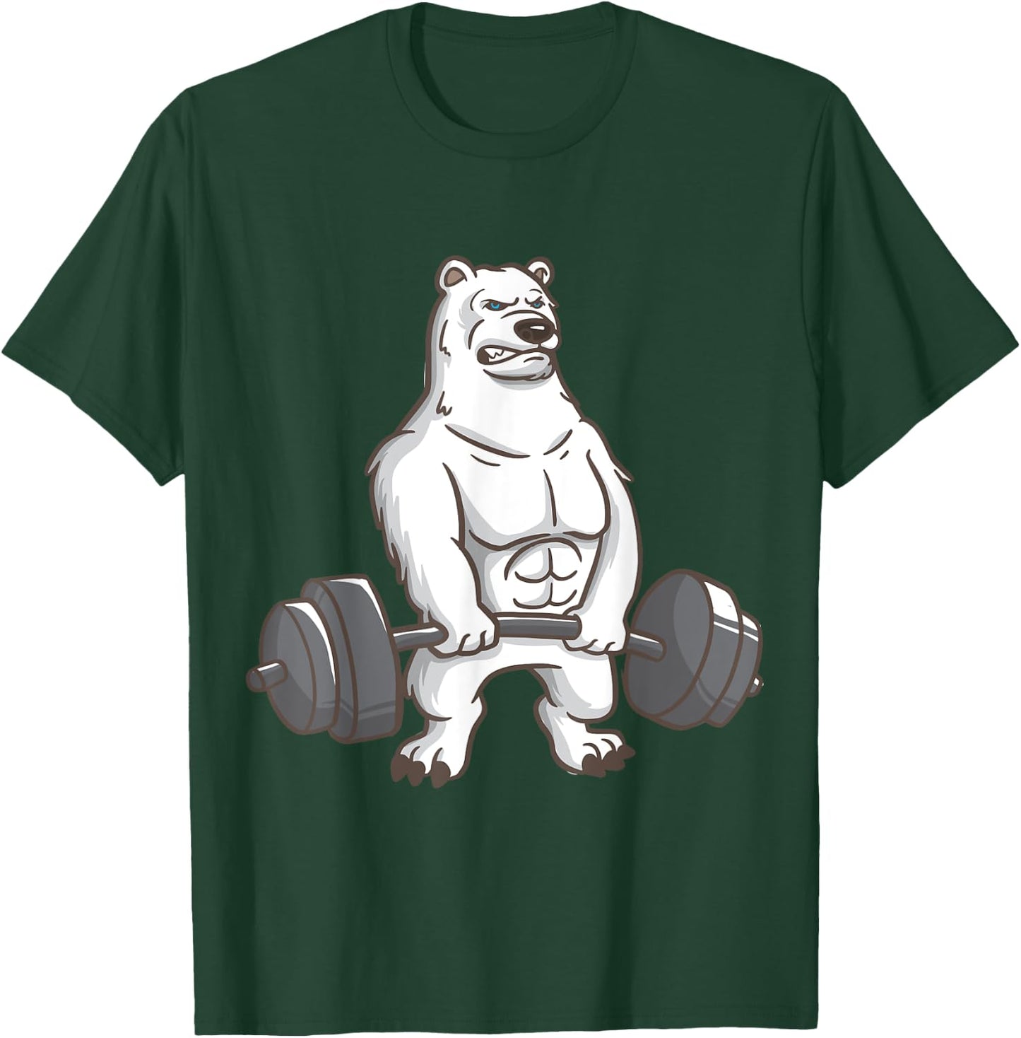 Polar Bear Powerlifting Weightlifting Gym And Animal Lovers T-Shirt - T-Shirt | Forest