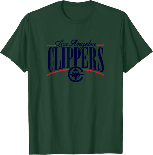 NBA - Los Angeles Clippers Logo Arch Red Blue and White T-Shirt - T-Shirt | Forest
