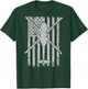 UH-60 Black Hawk Military Helicopter Vintage Flag BACK PRINT T-Shirt - T-Shirt | Forest