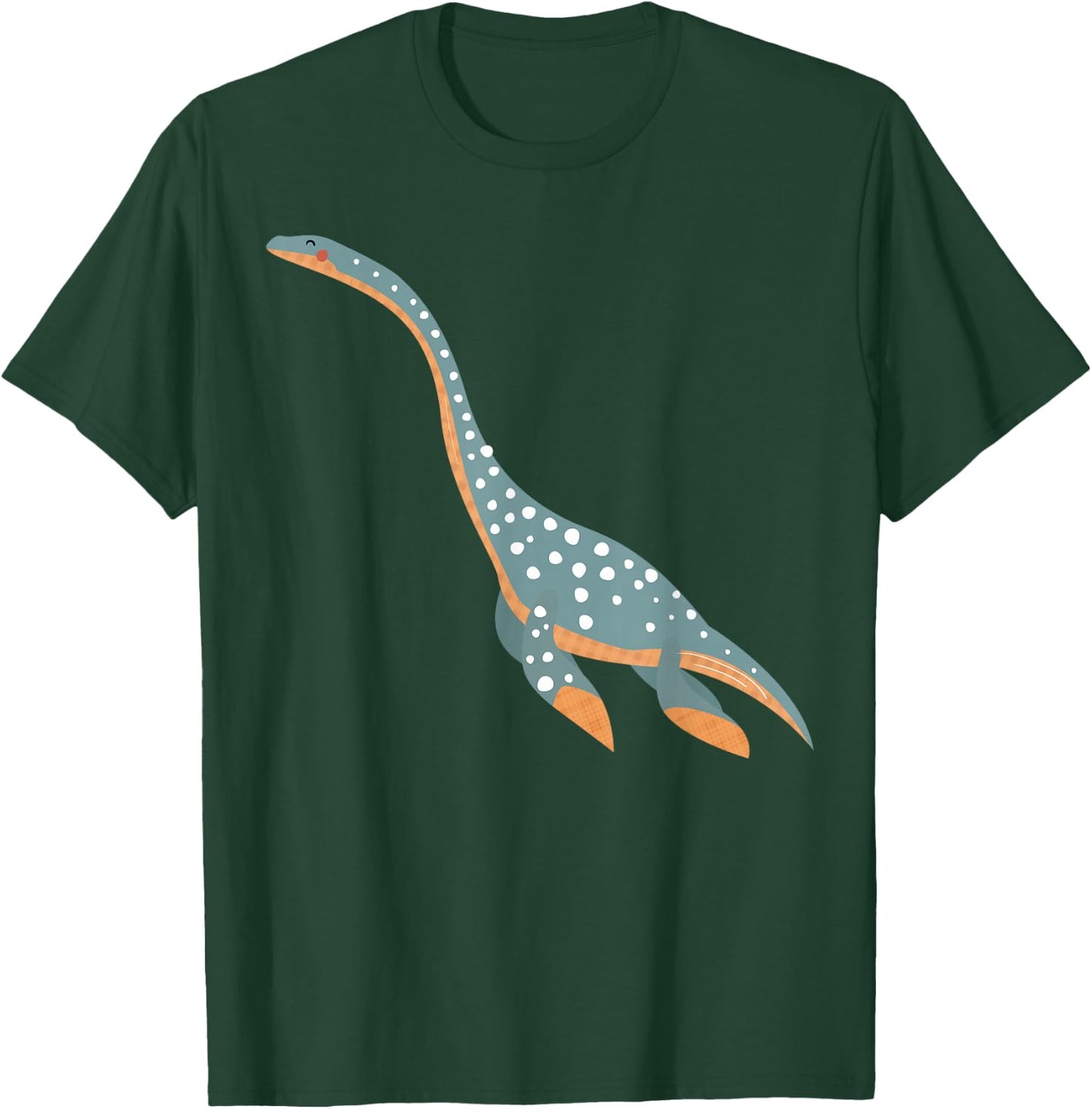 Cute Elasmosaurus | Swimming Ocean Dinosaur & Gift T-Shirt - T-Shirt | Forest