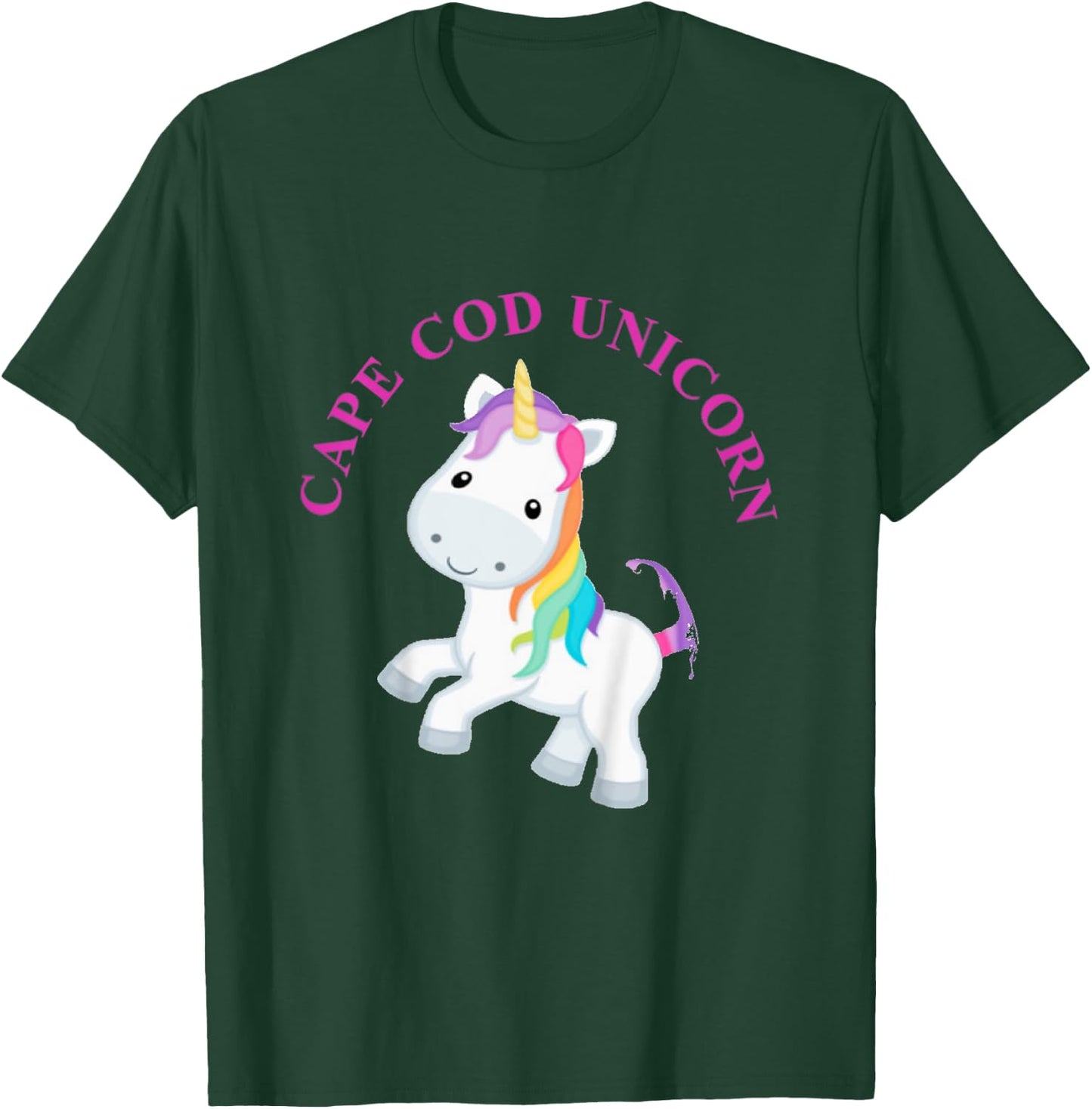 Cape Cod Unicorn Youth T-Shirt - T-Shirt | Forest