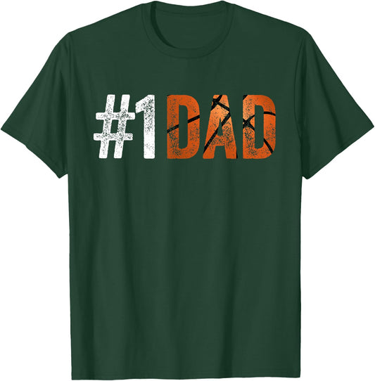 Number One Basketball Dad from Son for Fathers Day Funny T-Shirt - T-Shirt | Forest