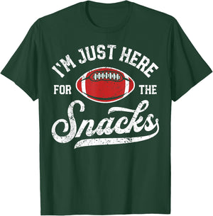I'm Just Here For The Snacks Funny Fantasy Football League T-Shirt - T-Shirt | Forest