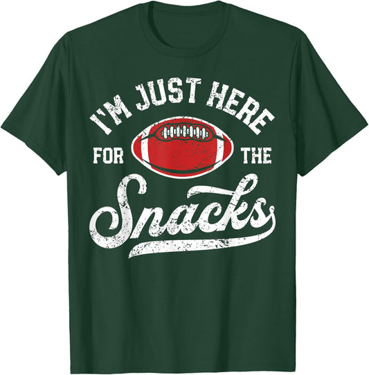 I'm Just Here For The Snacks Funny Fantasy Football League T-Shirt - T-Shirt | Forest