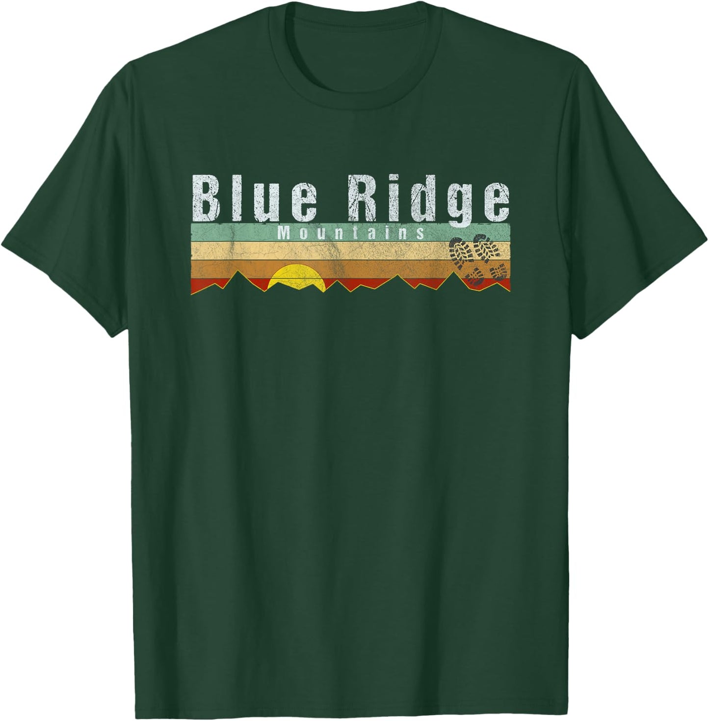 Blue Ridge Mountains - Vintage Blue Ridge Gift T-Shirt - T-Shirt | Forest