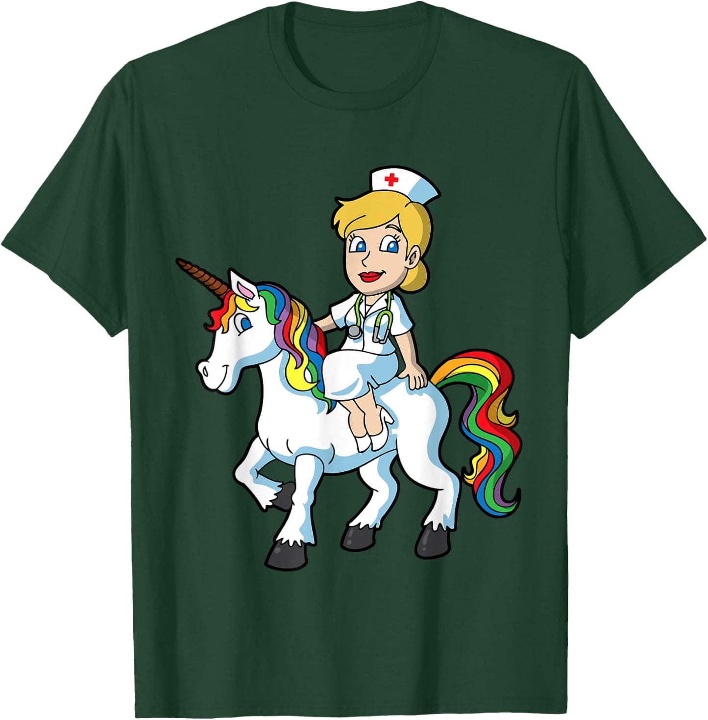 Nurse Day Unicorn Nursing CNA LPN RN NP CNM CRNA T-Shirt - T-Shirt | Forest