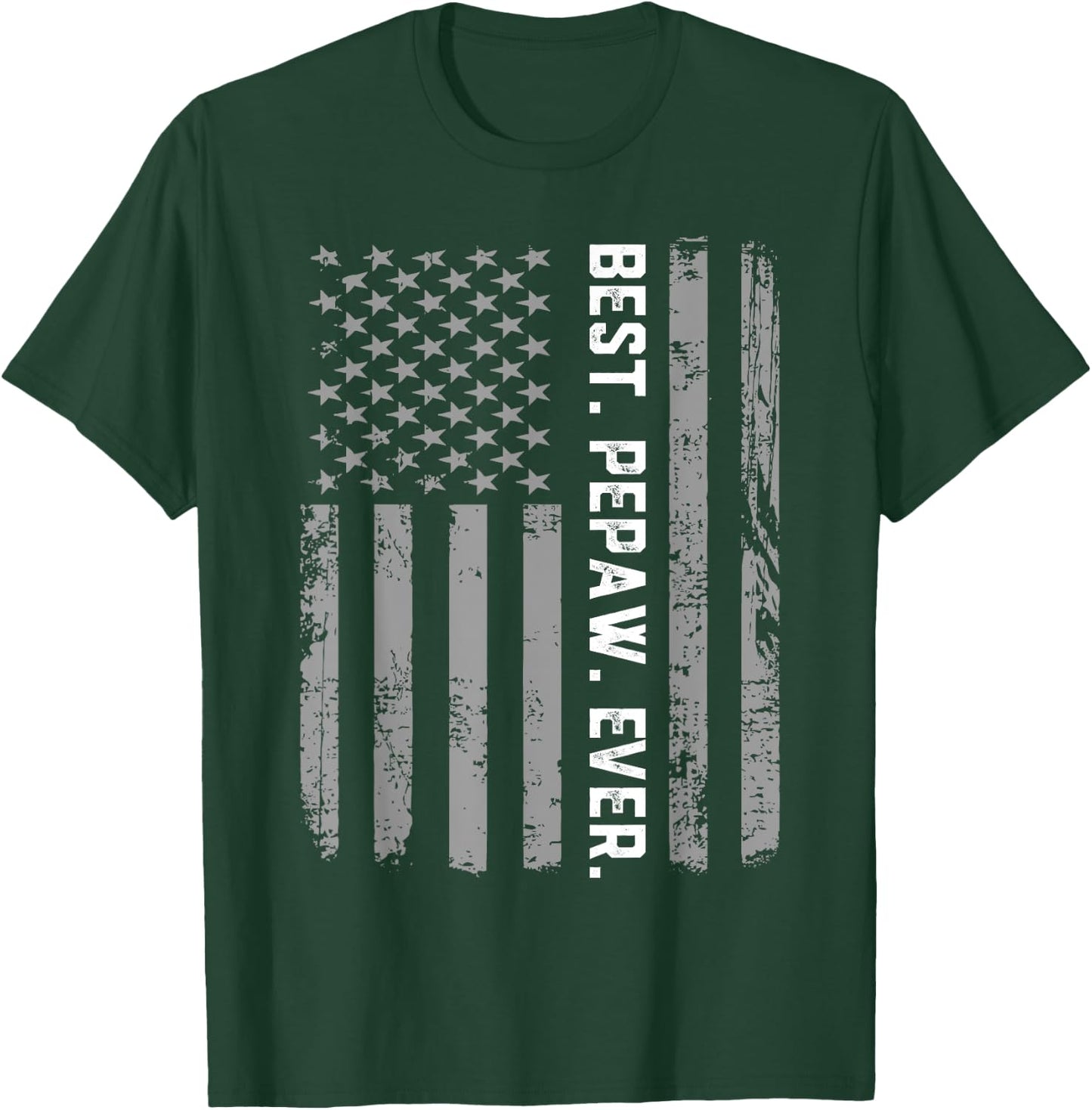 Best Pepaw Ever Vintage American Flag T Shirt Women Kids Men T-Shirt - T-Shirt | Forest