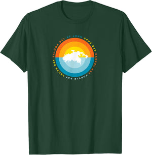 St John USVI Cruz Bay Caneel Bay Sunset Graphic T Shirt T-Shirt - T-Shirt | Forest