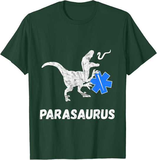 Paramedic Dino Funny Rescue Aid Dino Sani T-Rex T-Shirt - T-Shirt | Forest