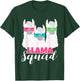 Cute Llama Squad Shirt Retro 80s Style Gift T-Shirt - T-Shirt | Forest