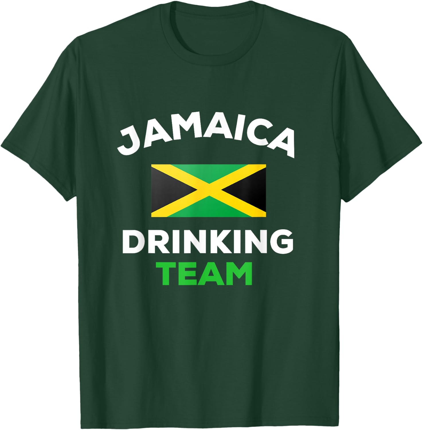 Jamaica Drinking Team Jamaican Drunk Country Beer Flag T-Shirt - T-Shirt | Forest
