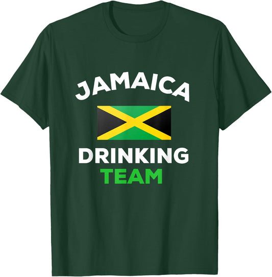Jamaica Drinking Team Jamaican Drunk Country Beer Flag T-Shirt - T-Shirt | Forest