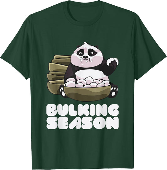 Funny Bulking Season Clean Bulk Cute Panda Bear Gift T-Shirt - T-Shirt | Forest