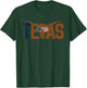 Texas Vintage Retro Black Small T-Shirt - T-Shirt | Forest