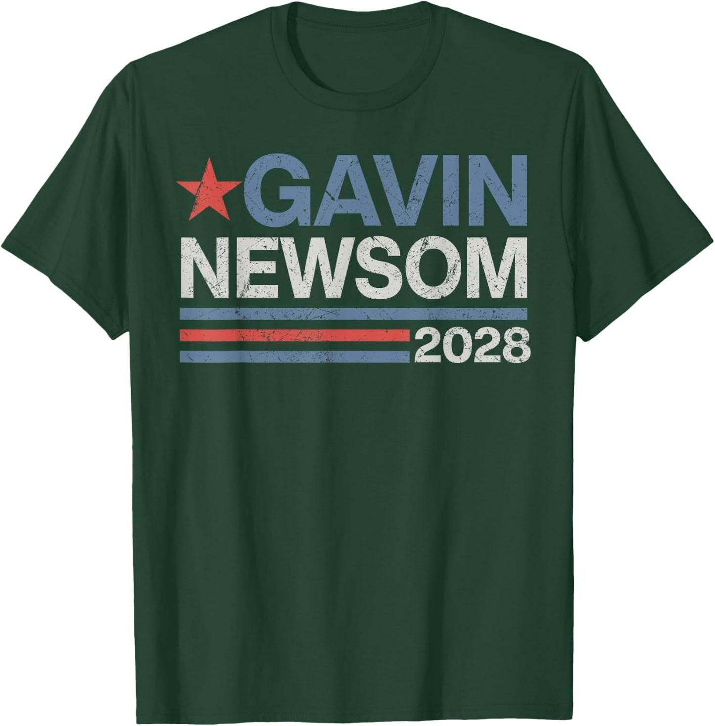 Newsom 2028 Gavin Newsom 2028 President 48 Election Campaign T-Shirt - T-Shirt | Forest