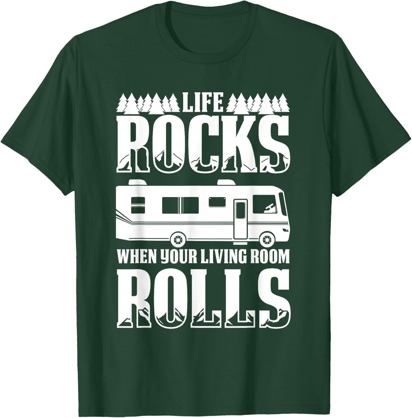 Funny Camping RV Life Full-Time Travel Camper Humor T-Shirt - T-Shirt | Forest