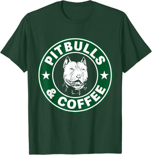Pitbull and Coffee Shirt T-Shirt - T-Shirt | Forest