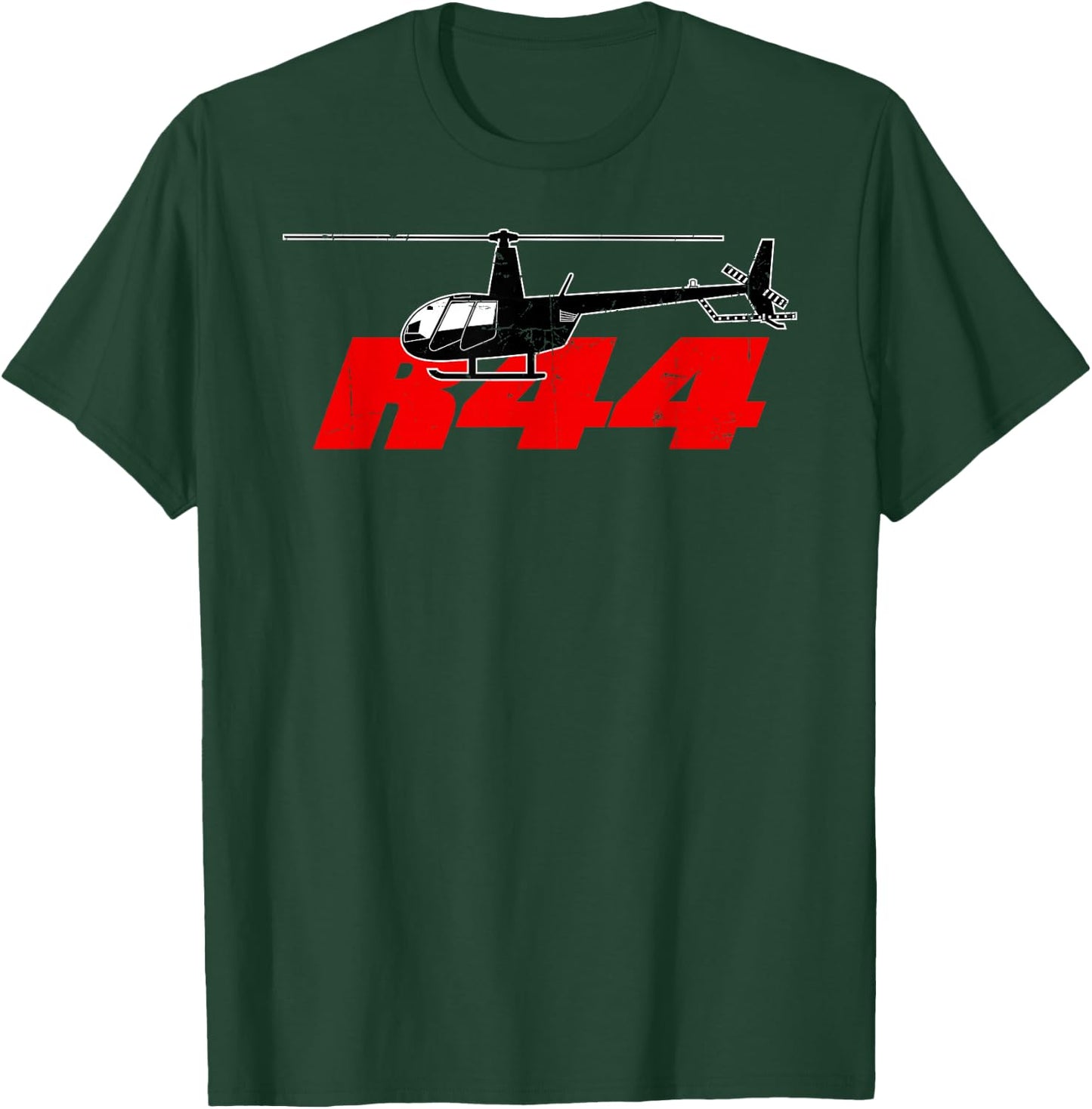 R44 Helicopter Pilot Aviation - R44 Helicopter T-Shirt - T-Shirt | Forest