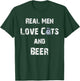 Funny Cat Shirt: Real Men Love Cats And Beer Gift T-Shirt - T-Shirt | Forest