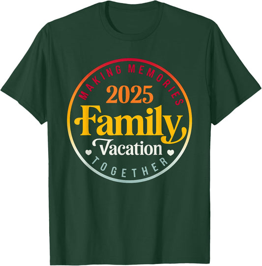 Family Vacation 2025 Family Matching Summer Vacation T-Shirt - T-Shirt | Forest