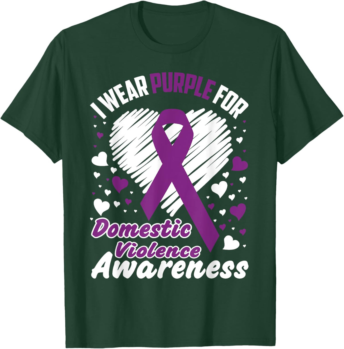 I Wear Purple For Domestic Violence Awareness Shirt T-Shirt - T-Shirt | Forest