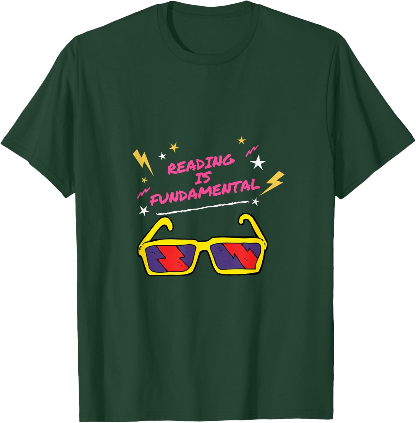 Reading is Fundamental | Retro Book Lover Gifts T-Shirt - T-Shirt | Forest