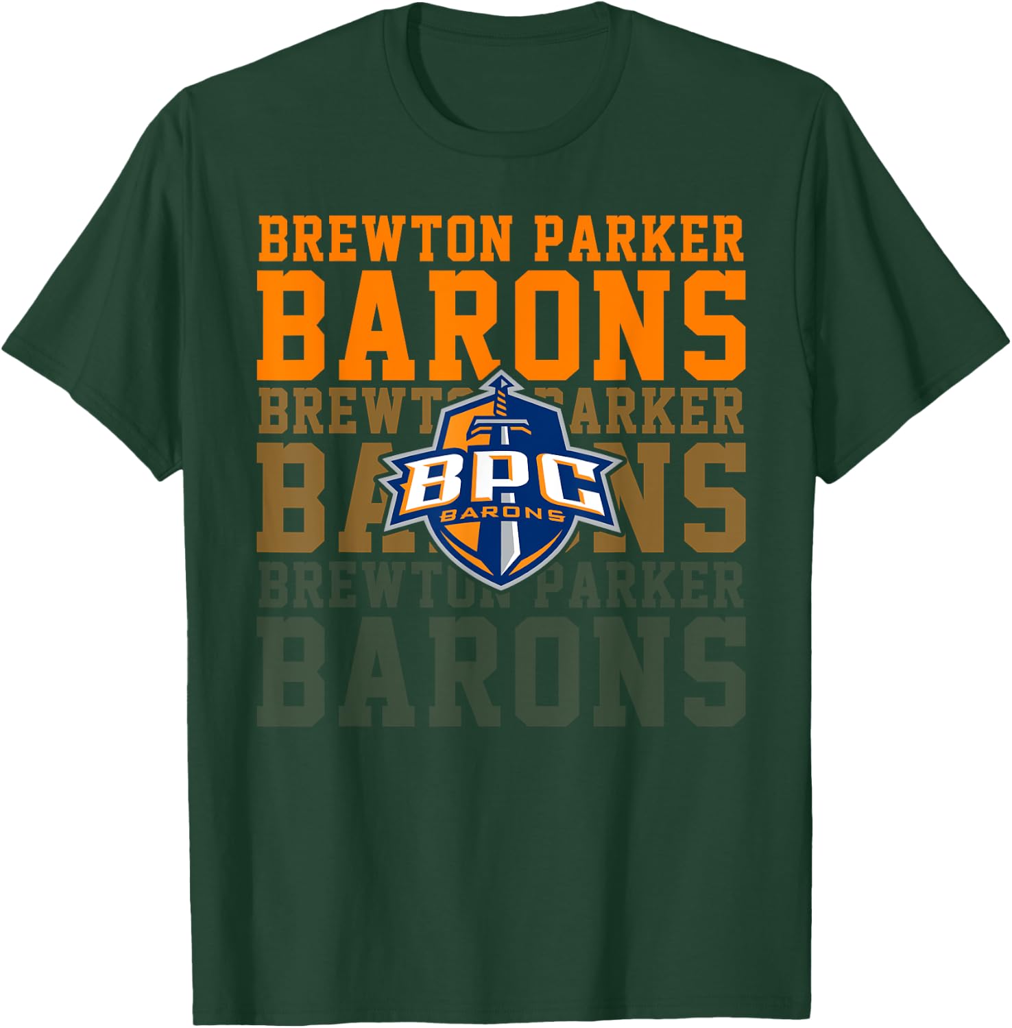Brewton-Parker College Barons Retro Vintage Sports Men Women T-Shirt - T-Shirt | Forest