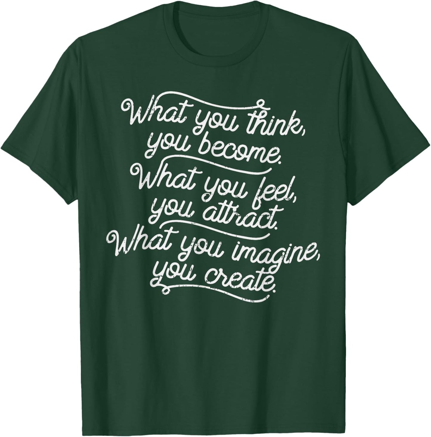 BoredKoalas What You Think Become Funny Positive Motivational Quote - -Adults, Black, Small T-Shirt - T-Shirt | Forest