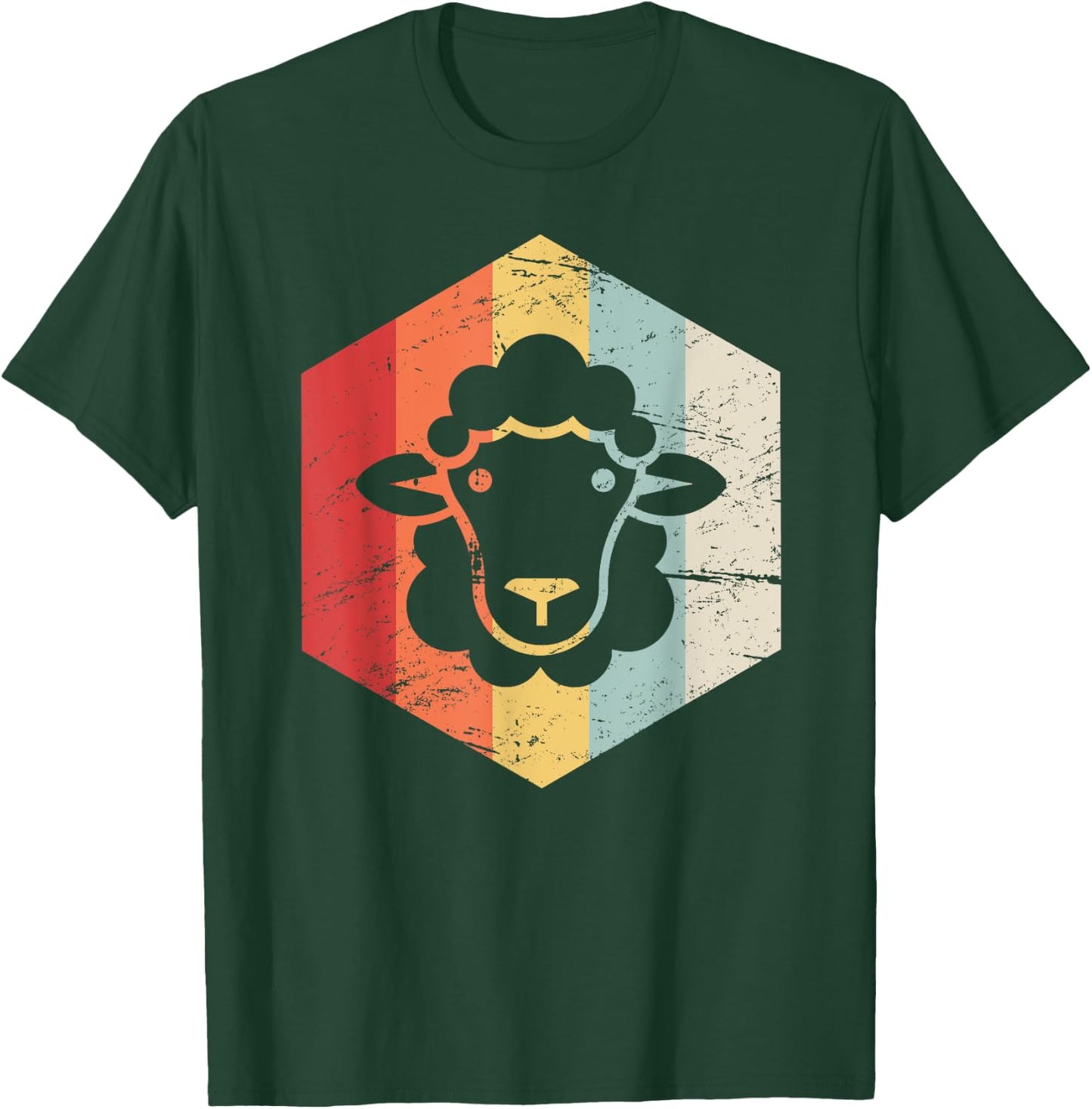 Retro Sheep T-Shirt - T-Shirt | Forest