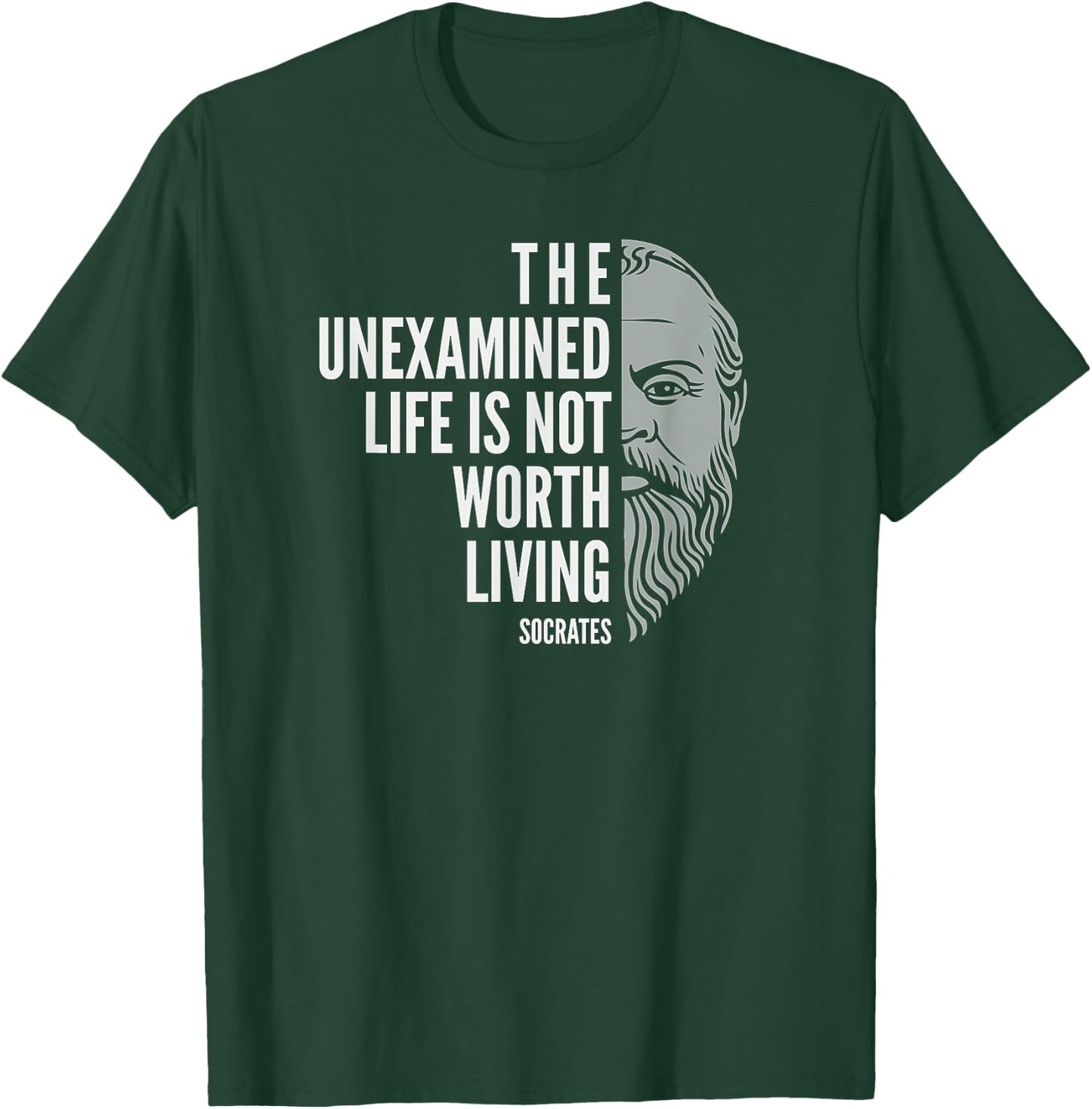 Socrates Quote: The Unexamined Life T-Shirt - T-Shirt | Forest