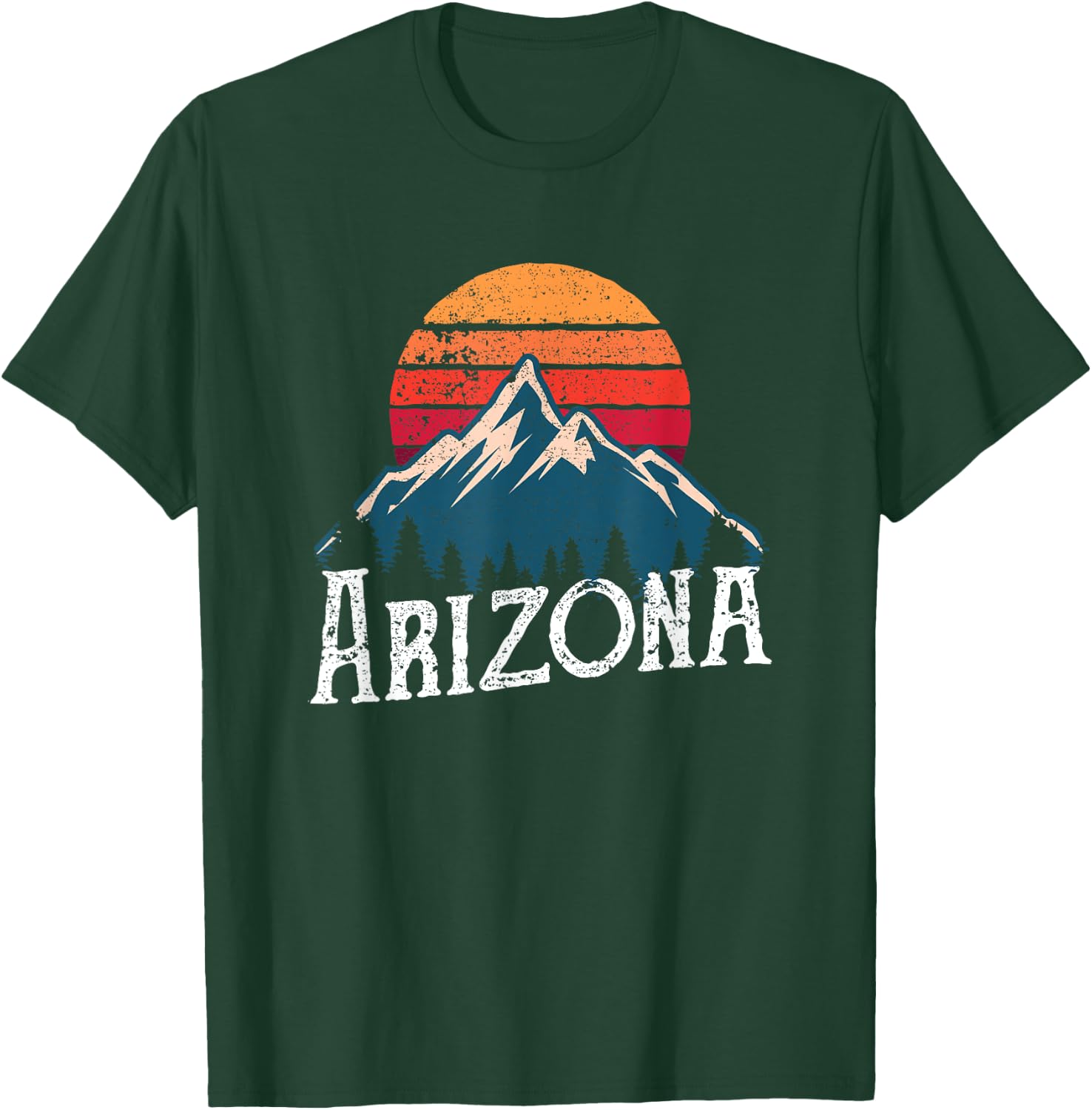 Vintage Retro AZ, Arizona Mountains Outdoor Wildness T-Shirt - T-Shirt | Forest