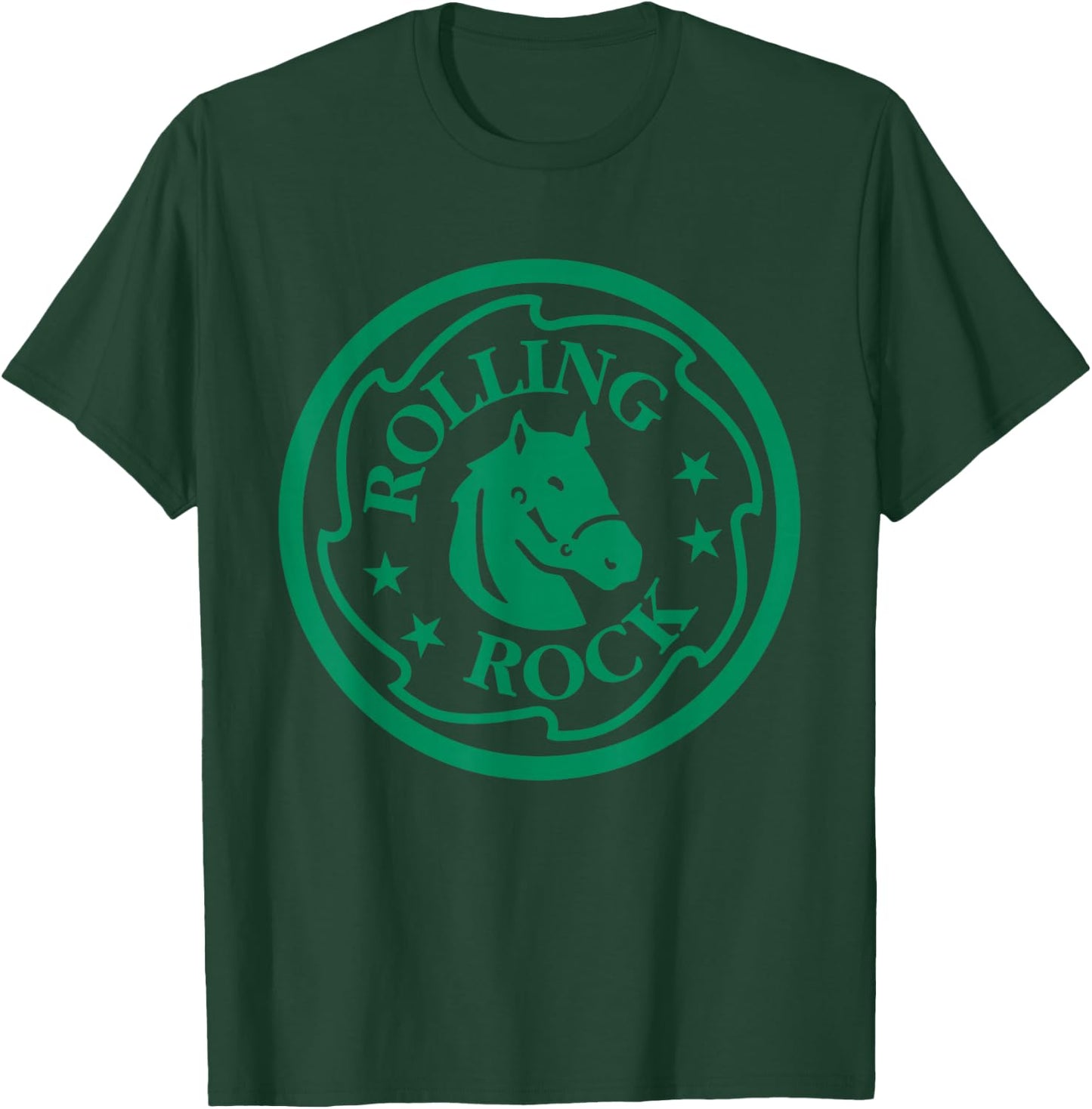 Rolling Rock Extra Pale Horsehead Ring Logo T-Shirt - T-Shirt | Forest