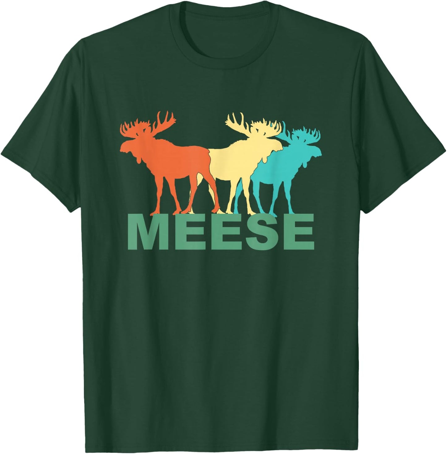 Meese Moose Antlers Wildlife T-Shirt - T-Shirt | Forest